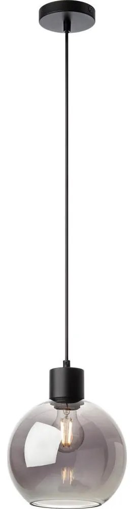 Redo 01-4045 - Luster na lanku ATLANTIS 1xE27/42W/230V pr. 20 cm čierna