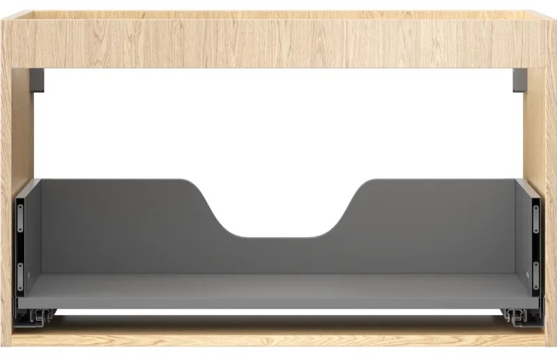 Mexen Box-A, závesná skrinka 80 cm, 1 zásuvka, dub, 91AX0-0800-470-1-81