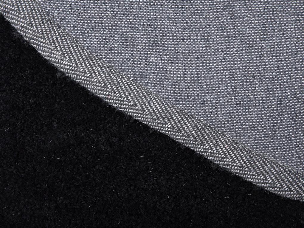 Okrúhly koberec ⌀ 140 cm čierny DEMRE Beliani