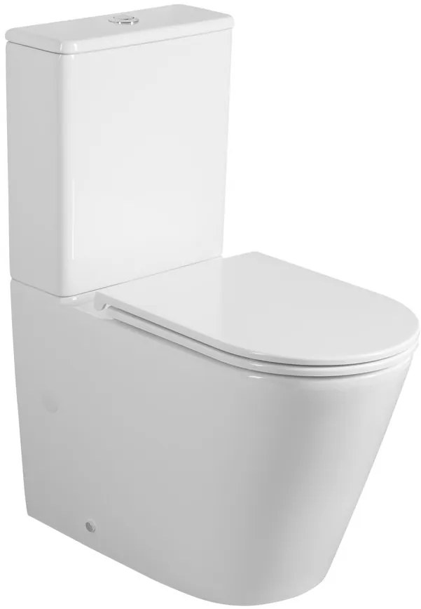 Sapho Sapho, DARIO RIMLESS WC kombi misa s nádržkou, spodný/zadný odpad, biela, PC106V