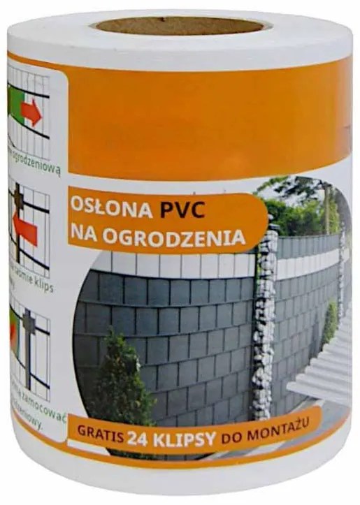 Ekspand Tieniaca fólia na plot 19cm x 35m 450g/m2 Biela + spony 24ks