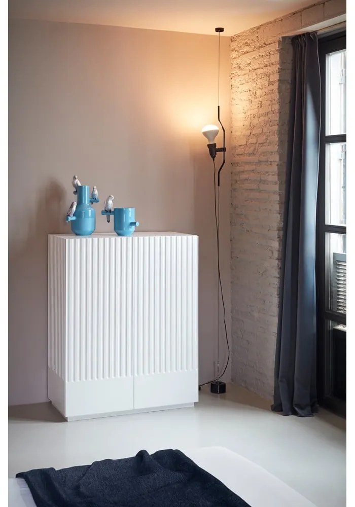 Čierny príborník Teulat Doric, šírka 150 cm