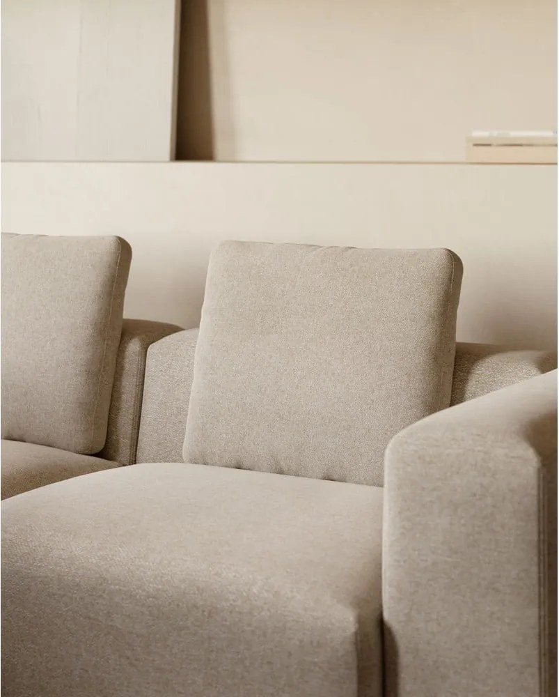 Béžová rohová pohovka (ľavý roh) Blok – Kave Home