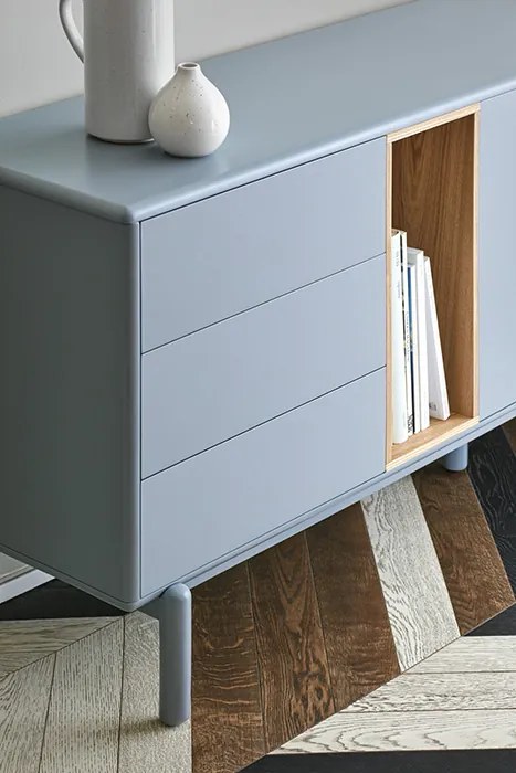 Teulat Corvo komoda do obývačky - Tmavosivá - 137 cm