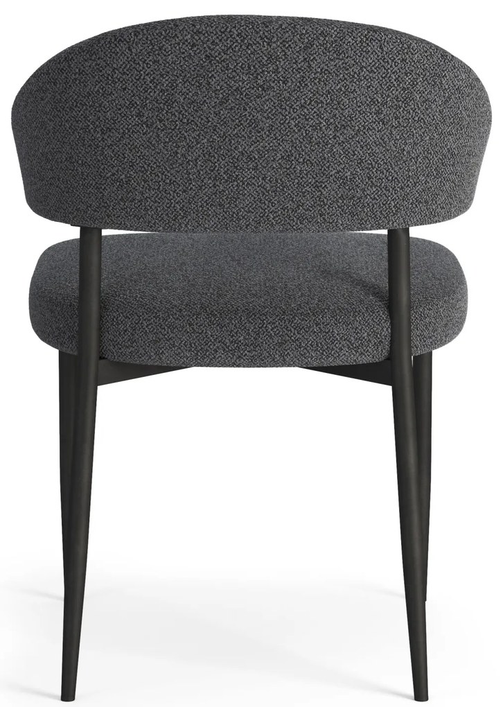 IRIS Antracit [Tmavosivá] (tkanina Basel 19) – MODERNÁ ČALÚNENÁ STOLIČKA DO OBÝVAČKY/JEDÁLNE BOHO