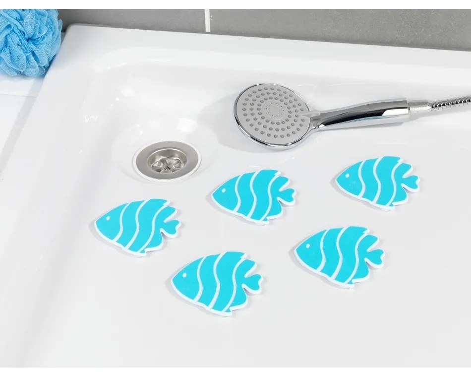 Wenko Protišmykové podložky do vane Fish, 5 ks