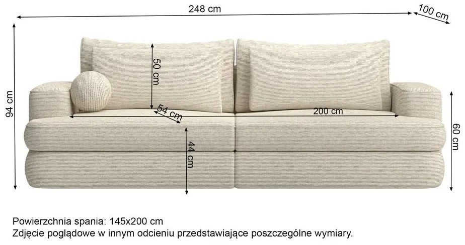 Pohovka trojsedačka Mello (béžovosivá + čierna). Akcia -19%. Vlastná spoľahlivá doprava až k Vám domov. 1100236