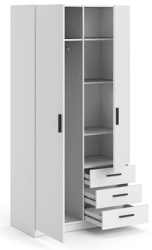 Biela šatníková skriňa 99x200 cm Sprint – Tvilum
