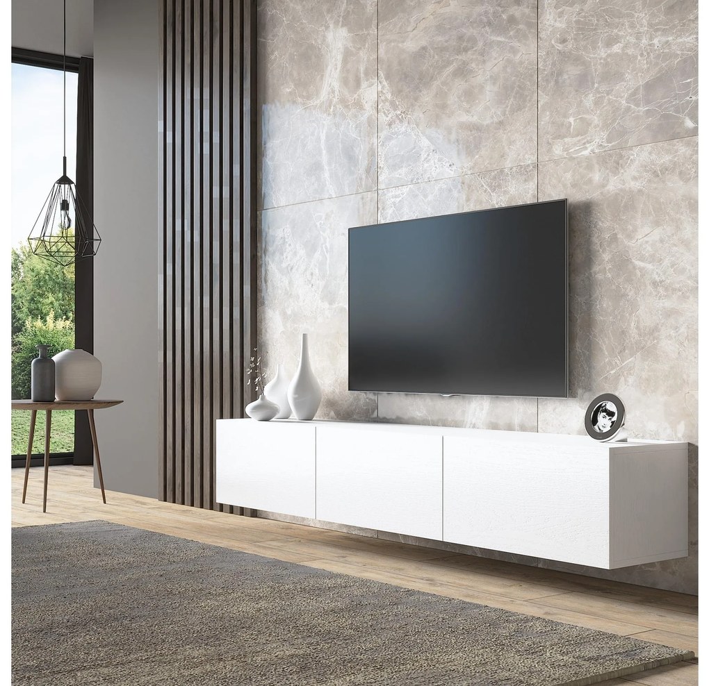 TV stolík/skrinka Franc 8 (biela). Akcia -14%. Vlastná spoľahlivá doprava až k Vám domov. 1107876