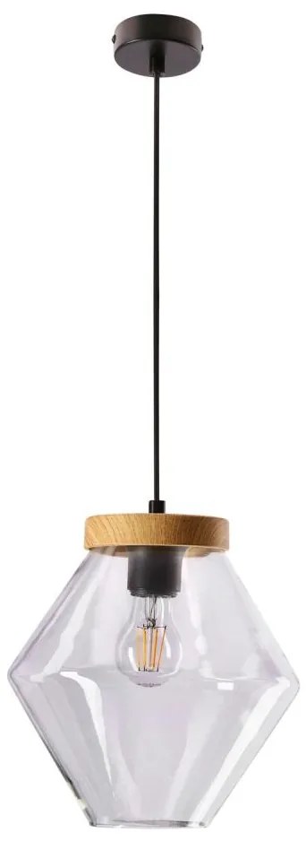 Luster na lanku BRELS 1xE27/40W/230V priehľadný