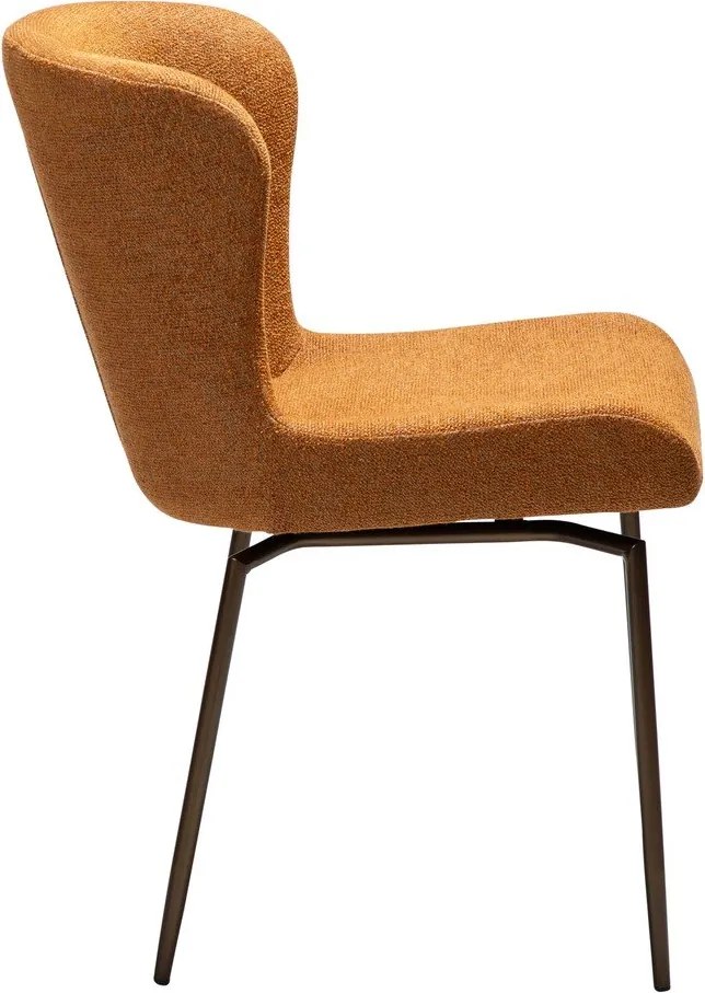 Hnedá čalúnená jedálenská stolička Glam – DAN-FORM Denmark