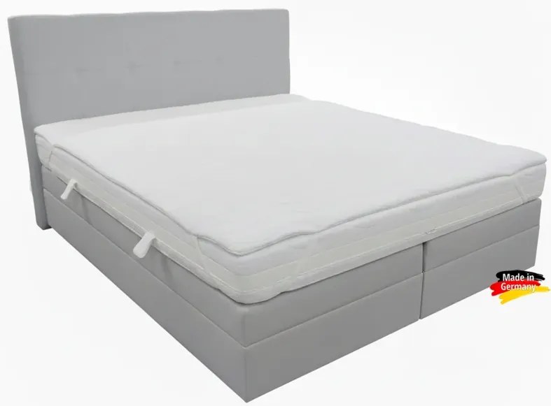 Kontinentálna posteľ Emma Premium Home boxspring 200x160 sv. šedá s úložným priestorom