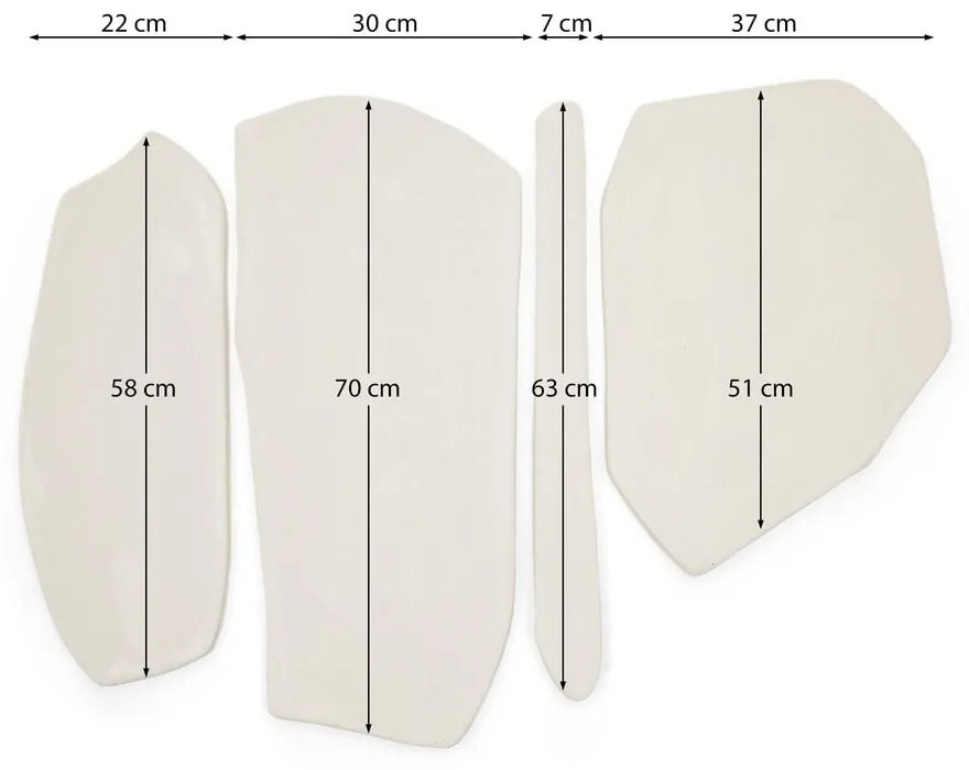 Nástenné dekorácie v súprave 4 ks 95x68 cm Siluna – Kave Home
