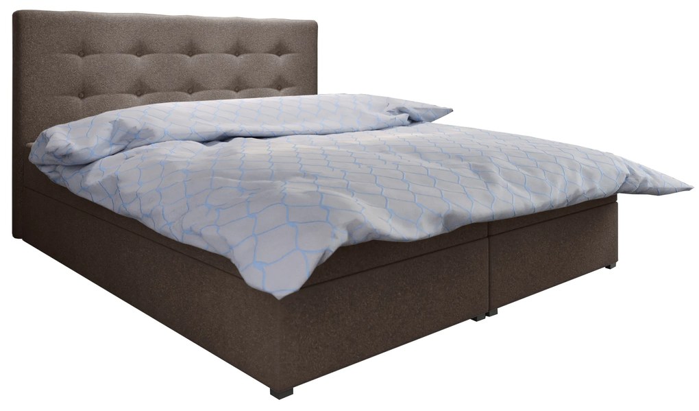 Manželská posteľ Boxspring 140 cm Fade 1 Comfort (hnedá) (s matracom a úložným priestorom). Vlastná spoľahlivá doprava až k Vám domov. 1055853