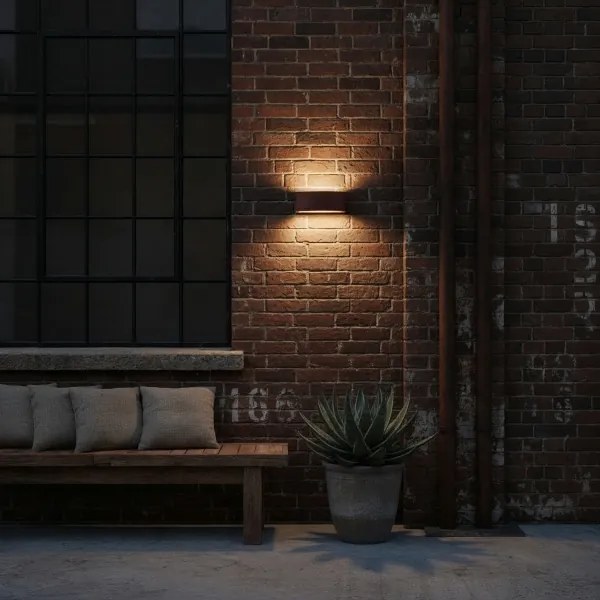 Ideal Lux - Vonkajšie nástenné svietidlo ANDROMEDA 1xE27/60W/230V IP55 hnedá