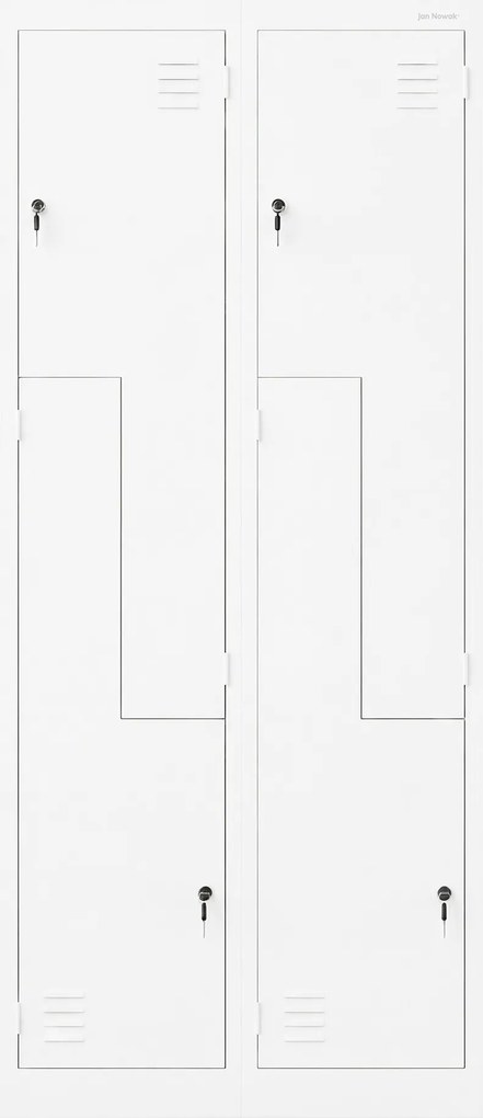 Šatňová skriňa typu L biela, 800x1850x450 mm: JULIA