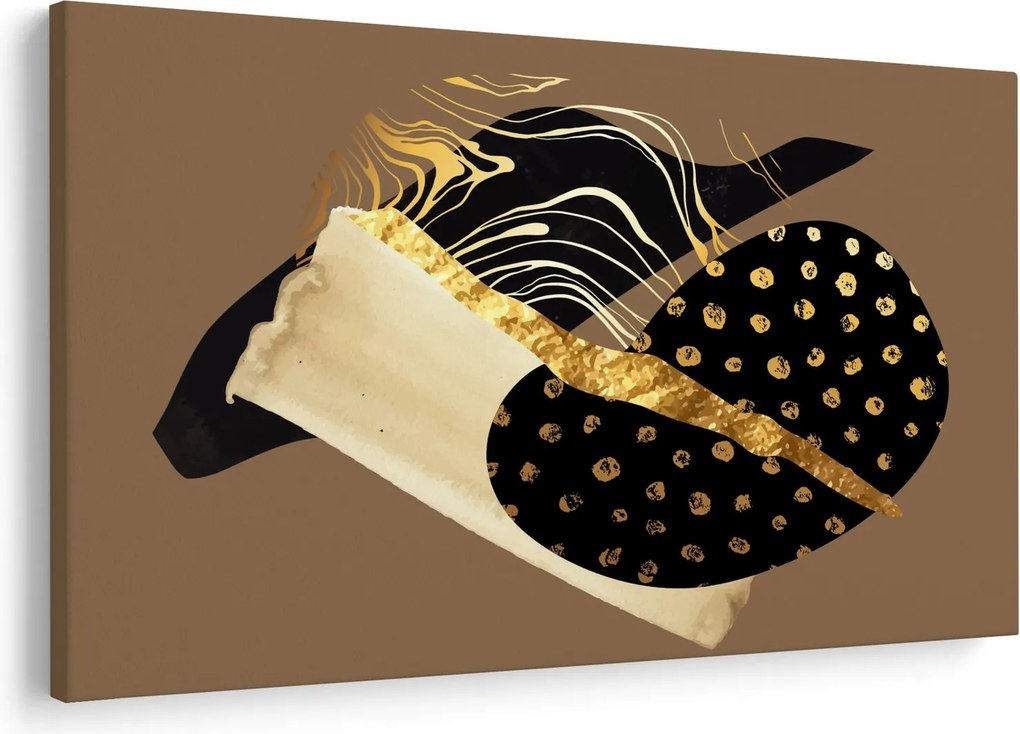 Obraz - Abstrakcia golden brown N⁰1 (90x60 cm)