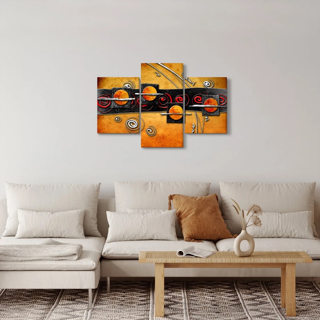 Obraz abstrakcie - Planéty (90x60 cm)