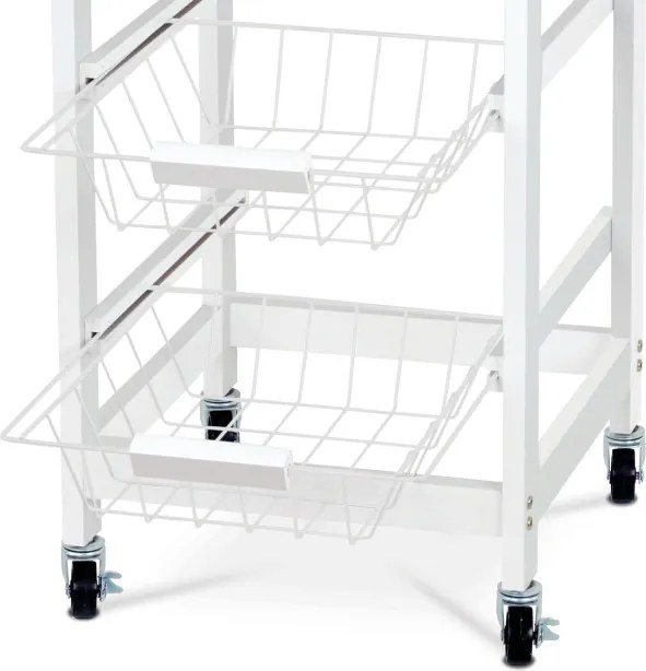 Servírovací stolík biely DR-043