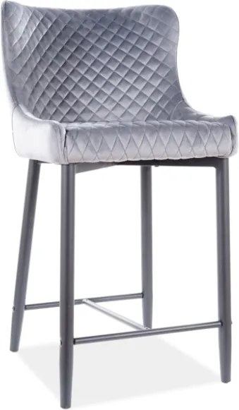 Barová stolička FAREL B H-2 Velvet, 48x88x42, bluvel 14
