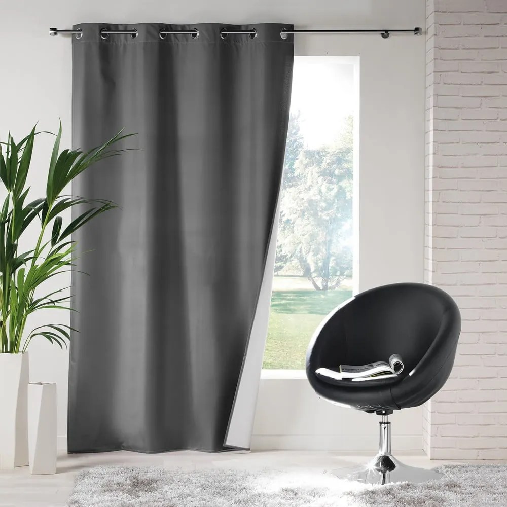Antracitový termo záves 140x260 cm Icemount – douceur d'intérieur