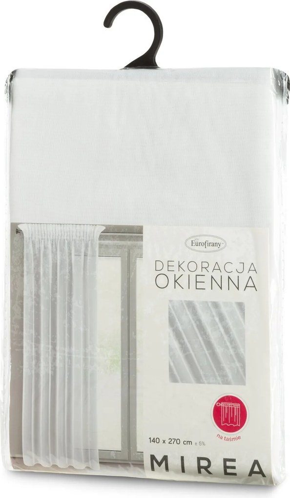 ZÁCLONA NA PÁSKE MIREA 140X270 CM BIELA