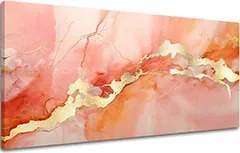 Zlatý dotyk na plátne Elegancia mramorového úsvitu | rôzne rozmery