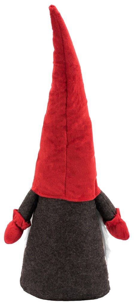 Vianočný škriatok 63 cm s copy - čierno / červený