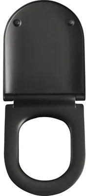 WC kombi Jungborn FLORIEL ONE 64 bez splachovacieho kruhu vč. WC dosky SWN321 (MATT BLACK)