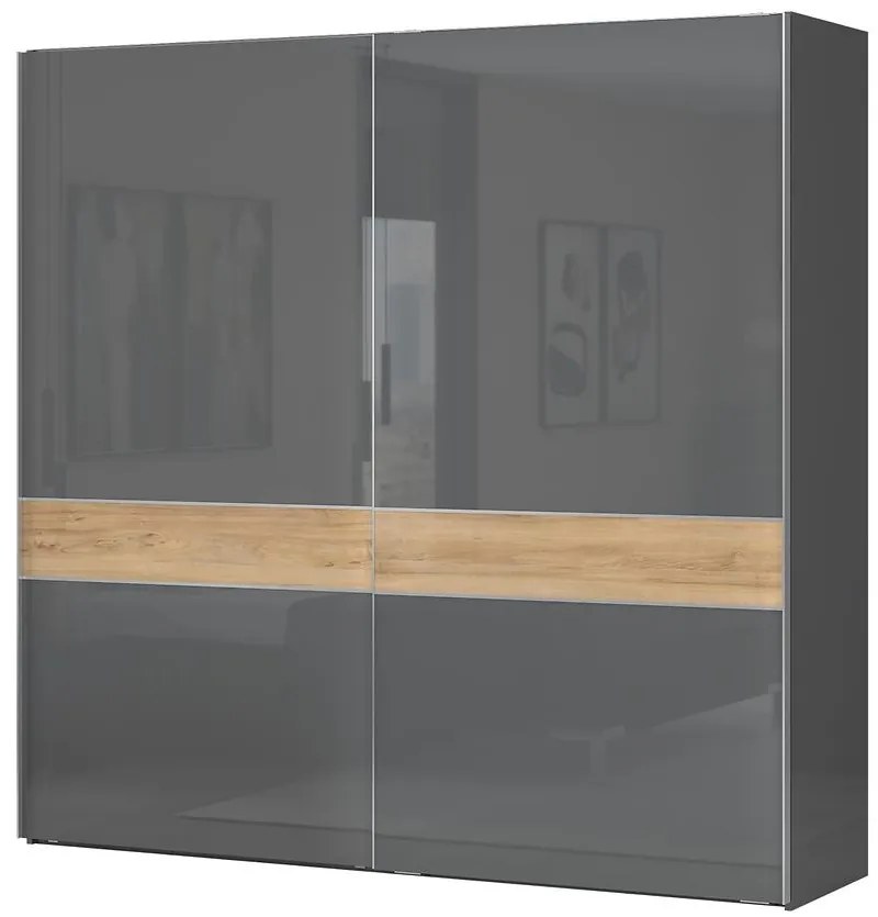 Skriňa 2d Onyx pk231/on lakované pacific walnut/anthracit