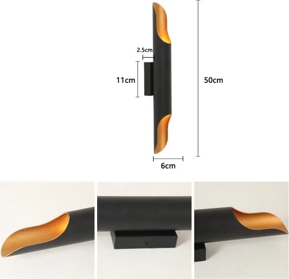 Brilagi - Nástenné svietidlo KALMAR 2xE27/40W/230V čierna/bronzová