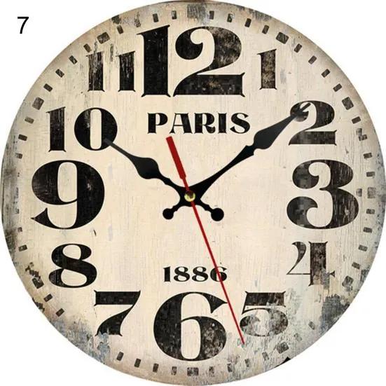 Veselá Stena Drevené nástenné hodiny Paríž