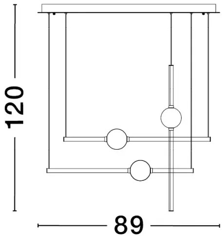Rustikálny luster Acrobat 89