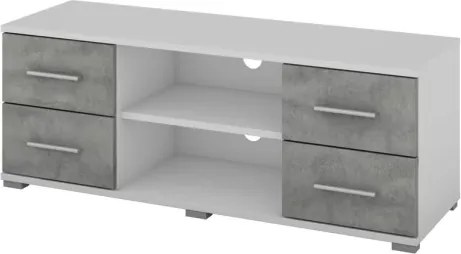 TV stolík Oskar TV, biely/beton, šírka 120 cm%