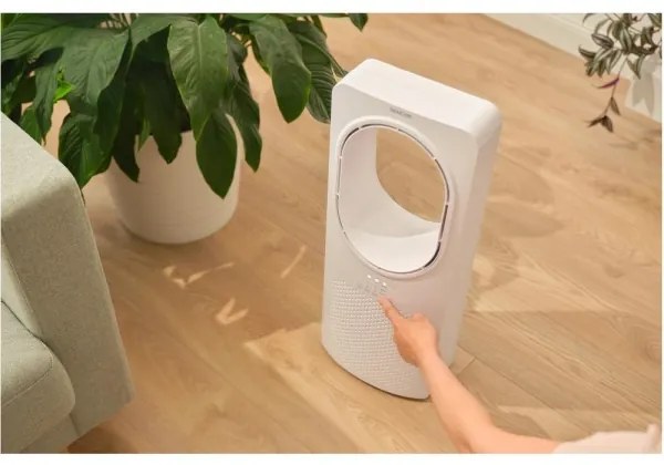 Sencor - Podlahový bezvrtuľový ventilátor 50W/230V biela + diaľkové ovládanie
