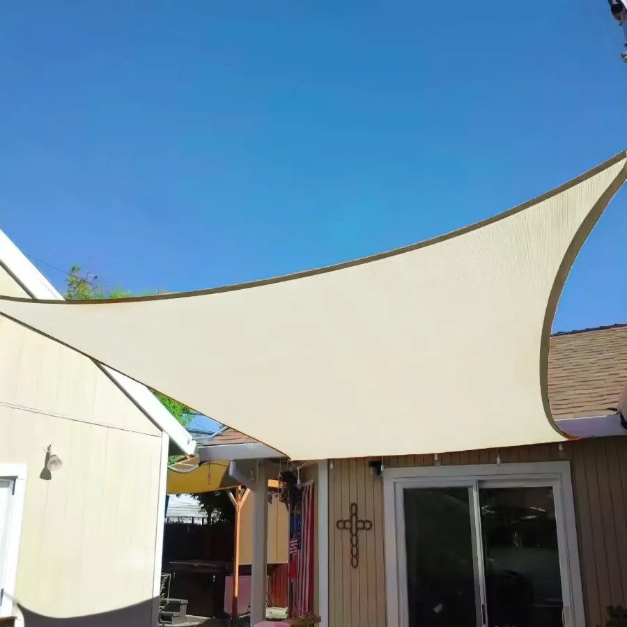 ModernHome Štvorcová nepremokavá plachta, strieška 4x4m ModernHome - béžová