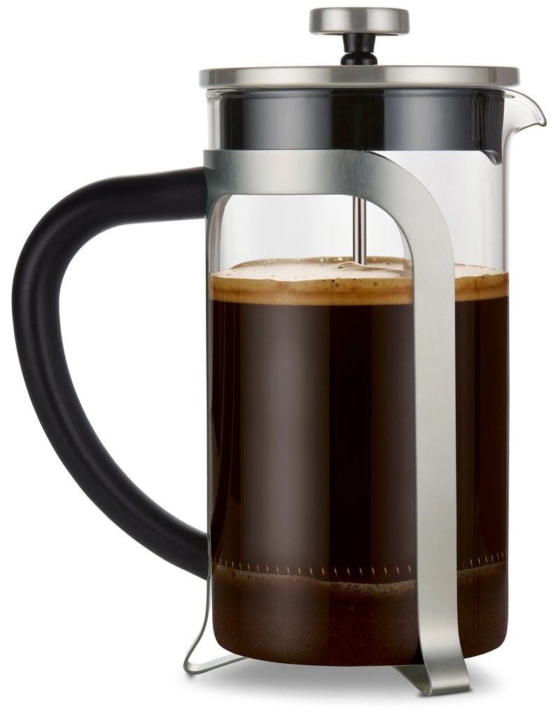 Kanvica french press 800 ml, 6 šálok, strieborná
