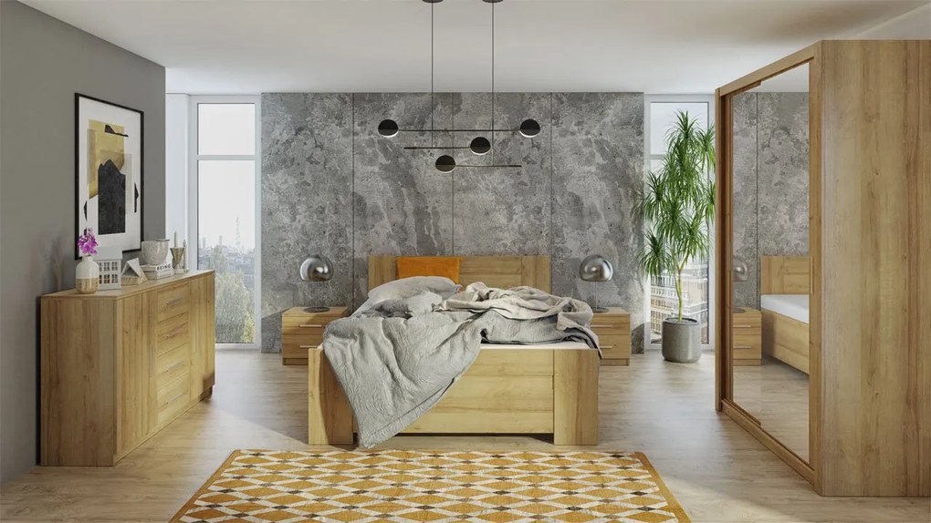 Spálňa Kler II, Farby: biela / biely + ekokoža soft 011 pik