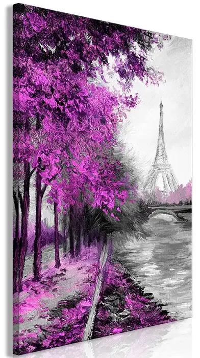 Artgeist Obraz - Paris Channel (1 Part) Vertical Pink Veľkosť: 20x30, Verzia: Na talianskom plátne