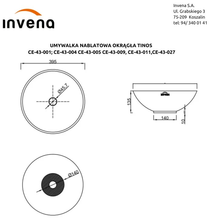 Invena Tinos, keramické umývadlo na dosku 39,5x39,5x13,5 cm, zlatá lesklá, INV-CE-43-009-C