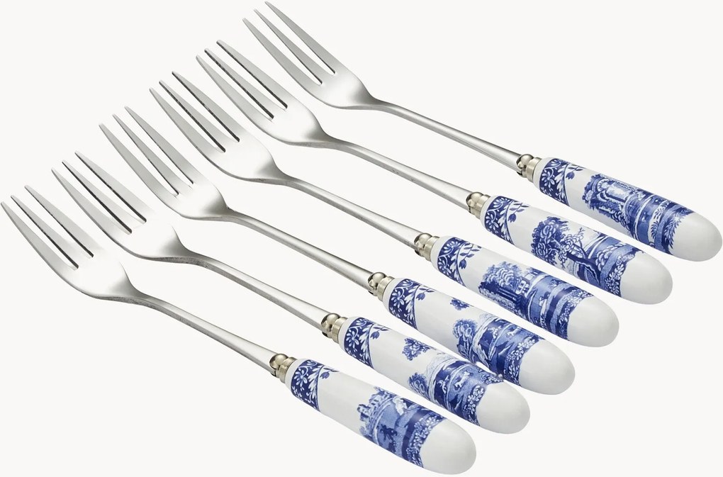 Dezertné vidličky Blue Italian, 6 ks