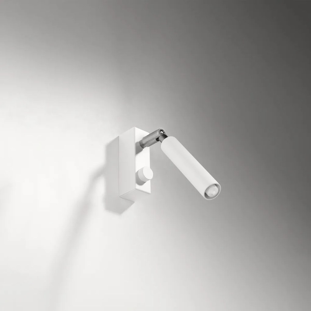 Nástenné svietidlo Eyetech, 1x biele kovové tienidlo, (možnosť polohovania)