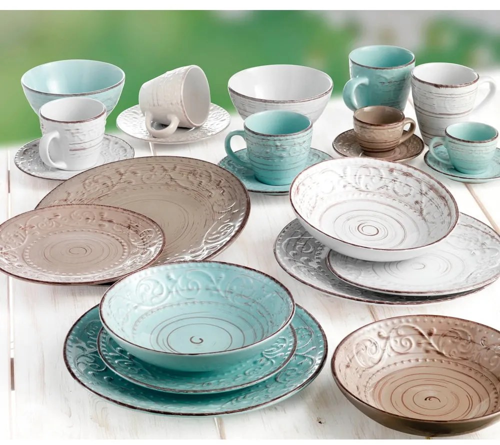 Modré hrnčeky z kameniny v súprave 2 ks 350 ml Serendipity – Brandani