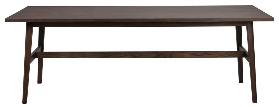 Tmavohnedý jedálenský stôl v dekore duba 100x220 cm Plainfield – Rowico