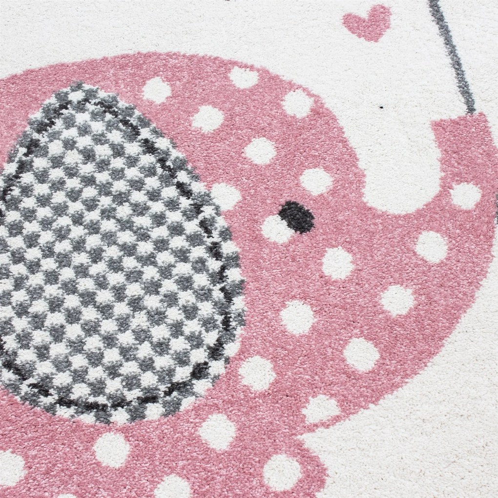 Ayyildiz Detský kusový koberec KIDS 0570, Okrúhly, Ružová Rozmer koberca: 160 cm KRUH