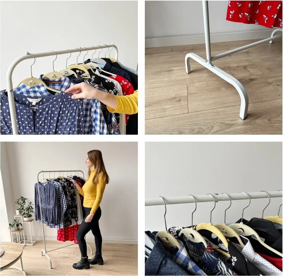 Stojan na oblečení BADIS bílý