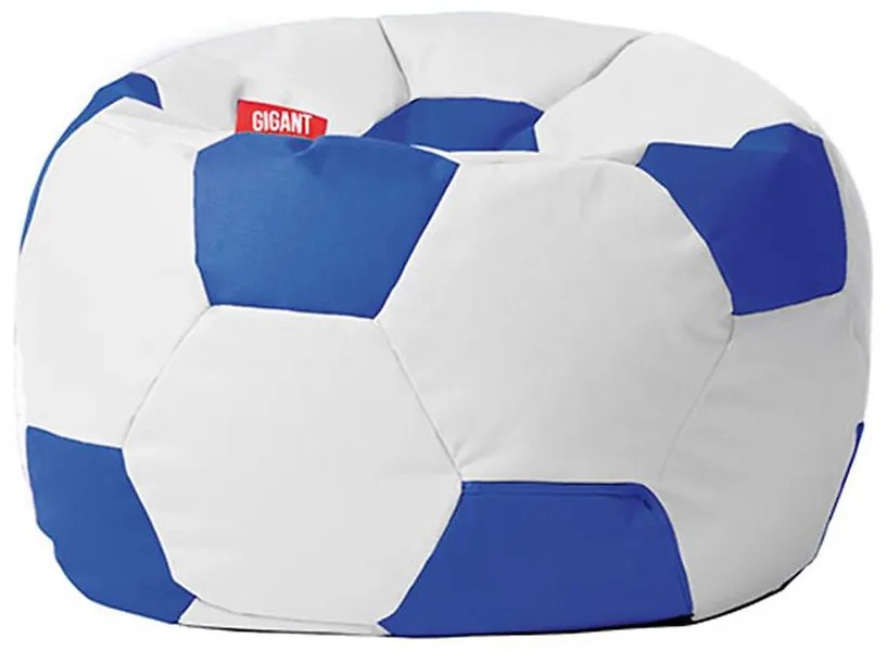 Sedací vak lopta Kodura bielo-modrý