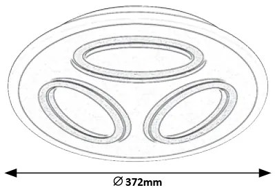 RABALUX Stropné LED osvetlenie ROCHELLE, 40W, denná biela, 40cm, okrúhle