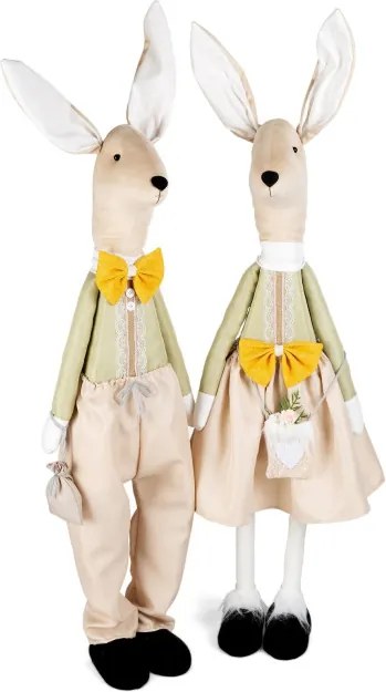 Dekoračná figúrka WI A zajačik béžová / zelená