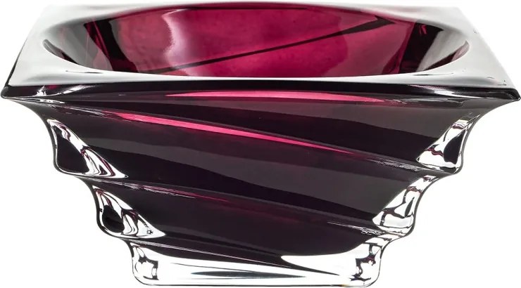 KRIŠTÁĽOVÁ MISKA BOHEMIA CASABLANCA BURGUNDY 280MM
